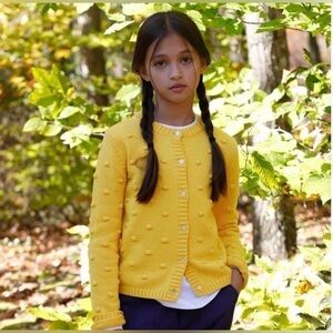 New Classic Prep Elise Popcorn Cardigan Sweater Solid Banana Cream
